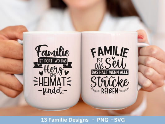 Plotterdatei Familie- Plotterdatei Herz svg - Familie svg - Deutsche Sprüche - Plotterdatei Home - Laserdatei Vatertag - Geschenk Familie