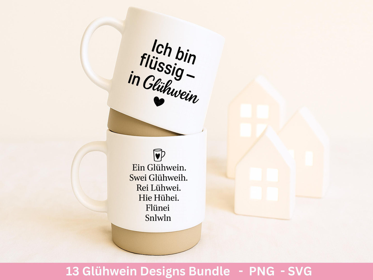 Plotterdatei Glühwein - Glühwein Svg Tassen Sprüche - Wein Svg - Plotterdatei Weihnachten - Laserdatei Glühwein - Cricut Weihnachtsmarkt svg