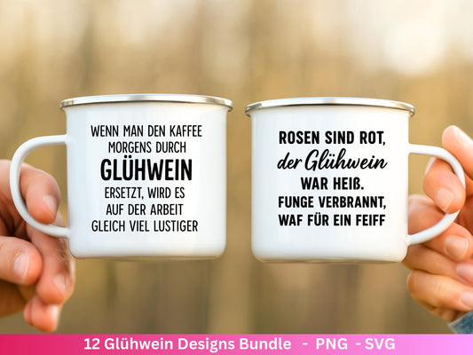 Plotterdatei Glühwein - Glühwein Svg Tassen Sprüche - Wein Svg - Plotterdatei Weihnachten - Laserdatei Glühwein - Cricut Weihnachtsmarkt svg