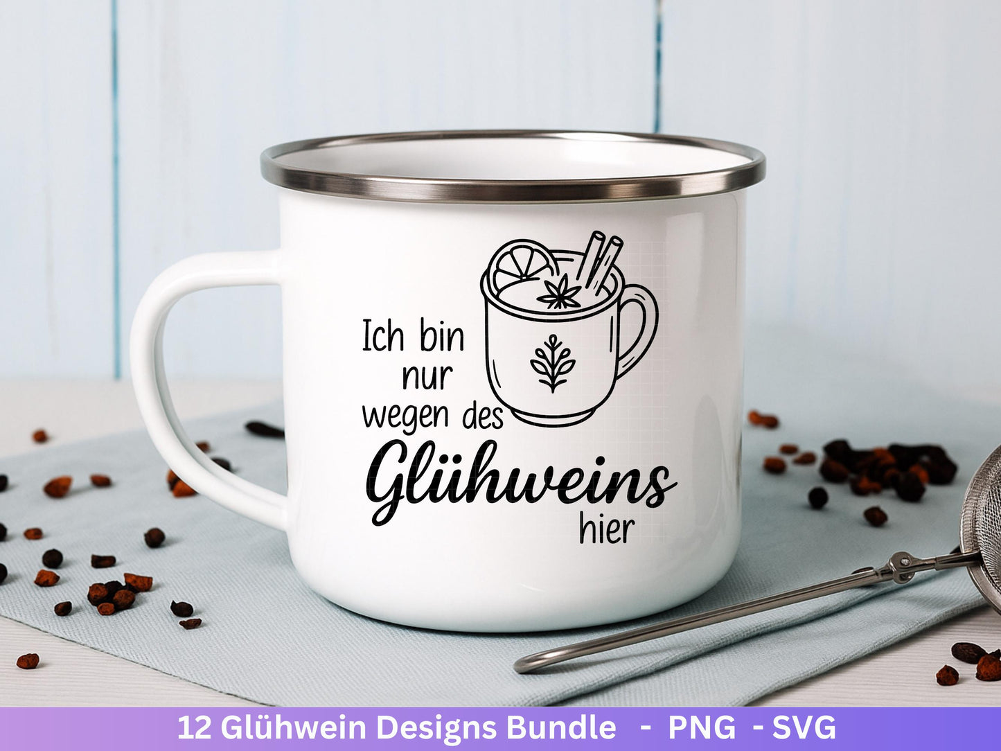 Plotterdatei Glühwein - Glühwein Svg Tassen Sprüche - Wein Svg - Plotterdatei Weihnachten - Laserdatei Glühwein - Cricut Weihnachten Svg Png