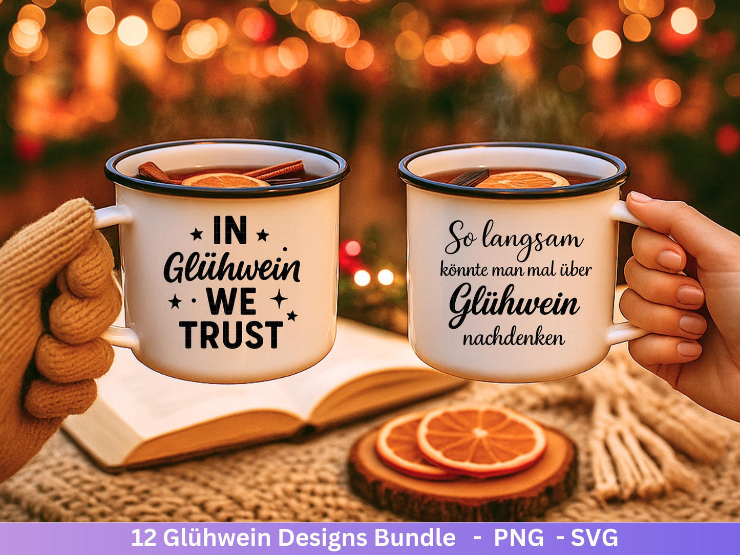 Plotterdatei Glühwein - Glühwein Svg Tassen Sprüche - Wein Svg - Plotterdatei Weihnachten - Laserdatei Glühwein - Cricut Weihnachten Svg Png