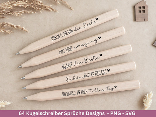 Lasergravur Kugelschreiber - Kugelschreibsprüche Svg - Laserdatei Sprüche Kugelschreiber - Geburtstag Svg - Kugelschreiber Gravur - Geschenk