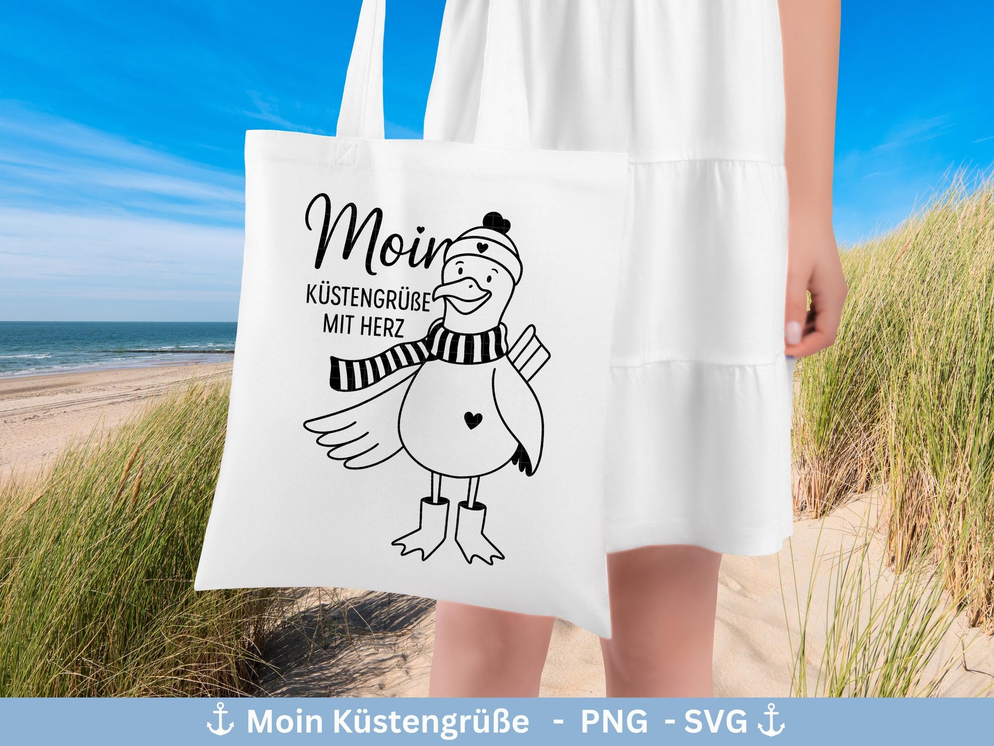 Deutsche Moin Plotterdatei - Maritim svg - Nautical Clipart - Möwe svg - Küstenliebe Svg - Cricut SVG - Laserdatei Möwe - Moin SVG - Anker