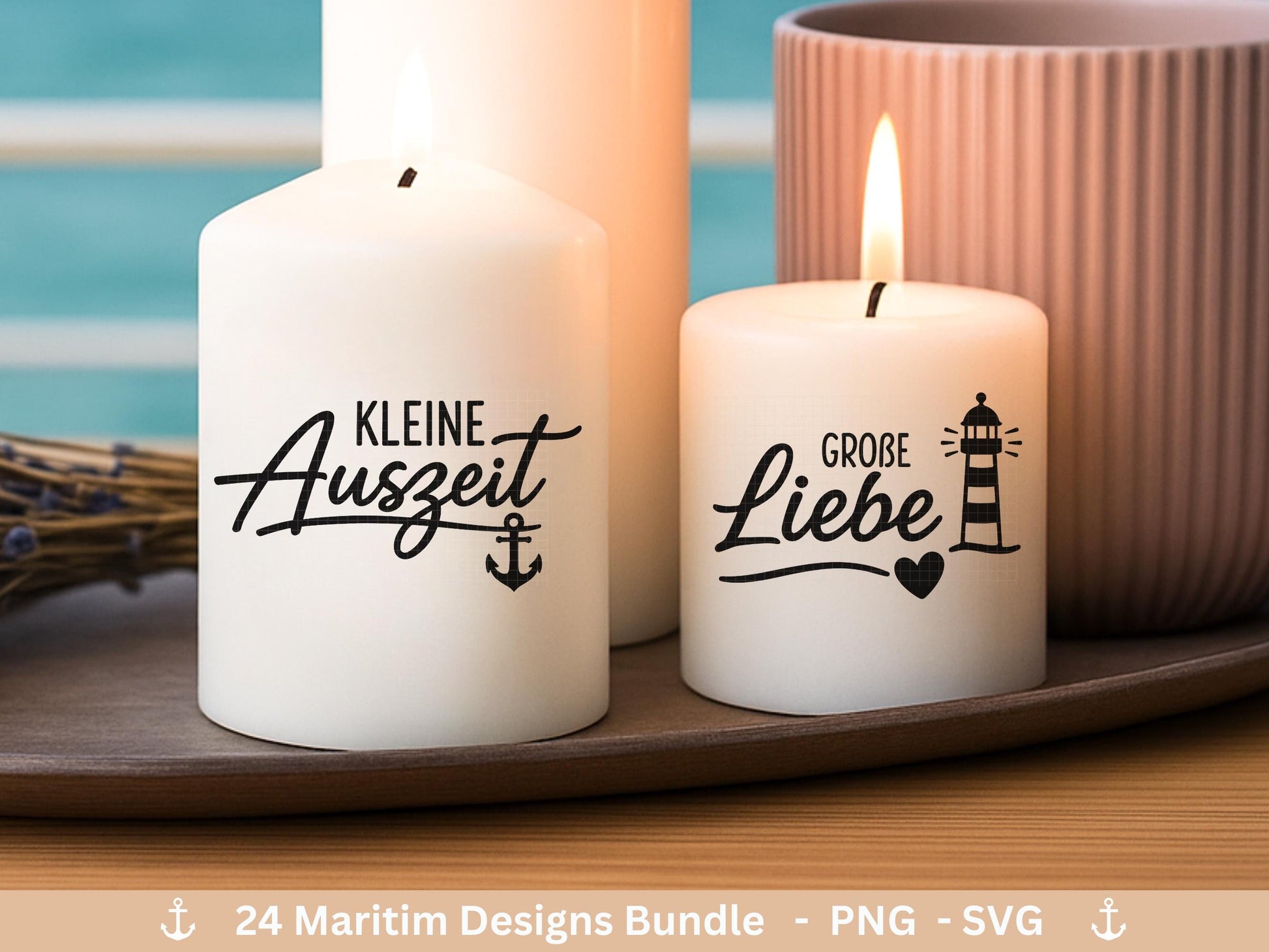 Plotterdatei Maritim Bundle – Meer & Küste – Moin, Anker, Möwen, Sprüche – Deutsche Plotterdatei Küstenkind - Geschenk Maritim - Laserdatei