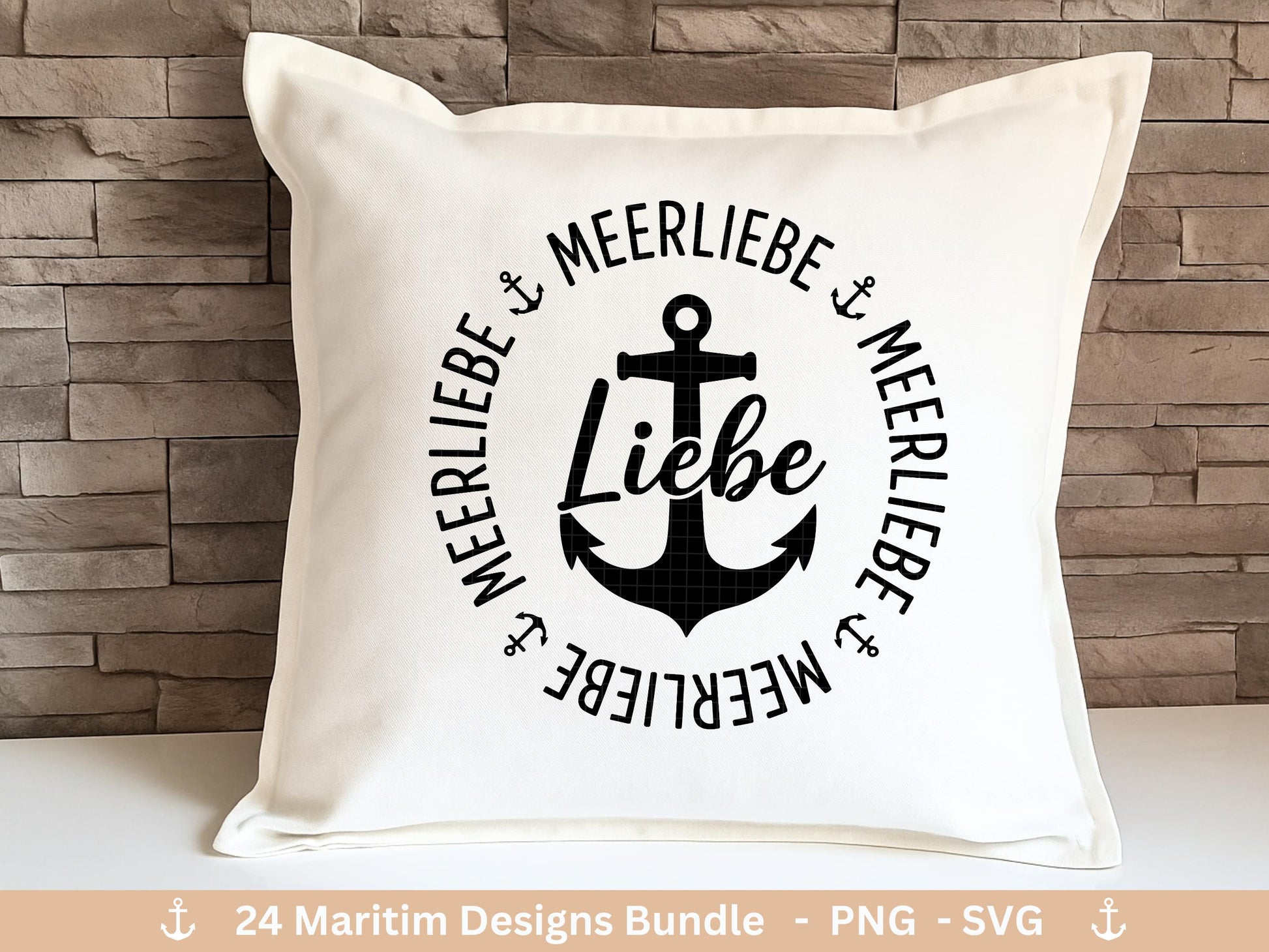 Plotterdatei Maritim Bundle – Meer & Küste – Moin, Anker, Möwen, Sprüche – Deutsche Plotterdatei Küstenkind - Geschenk Maritim - Laserdatei