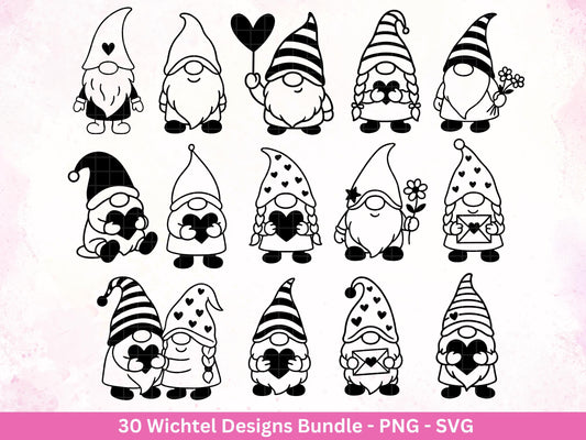 Plotterdatei Wichtel - Gnom Bundle SVG - Kleine Zwerge SVG - Weihnachts-Wichtel - Laserdatei Wichtel - Weihnachten SVG - Weihnachts-Shirt