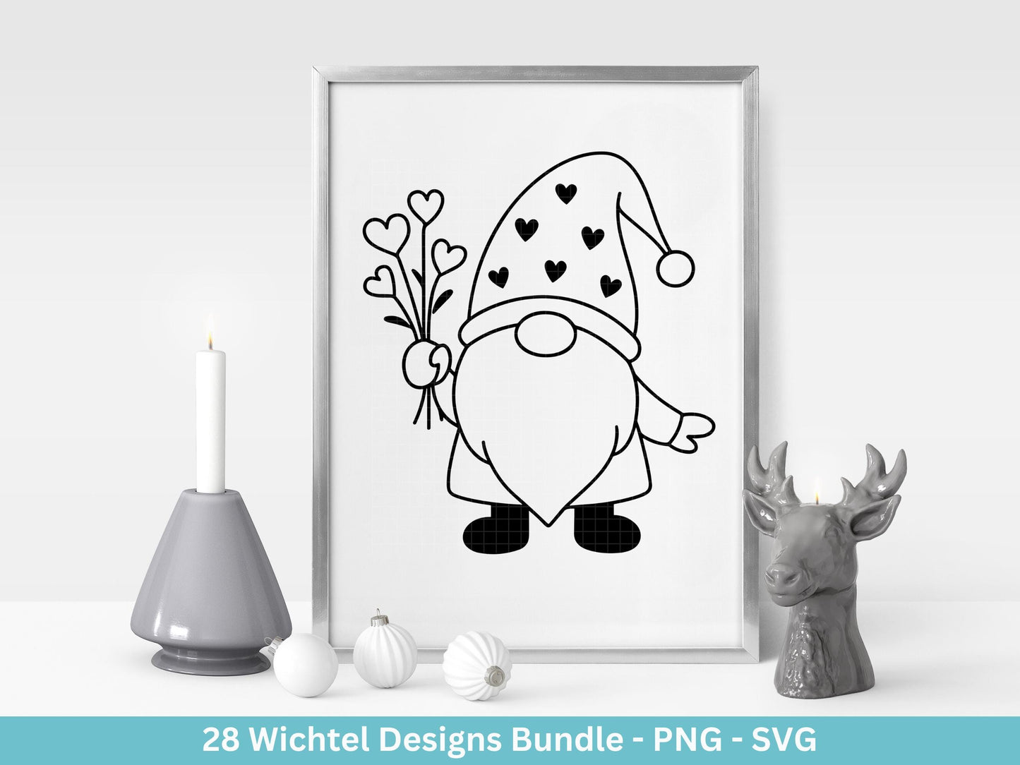 Plotterdatei Wichtel - Gnom Bundle SVG - Kleine Zwerge SVG - Weihnachts-Wichtel - Laserdatei Wichtel - Weihnachten SVG -Wichtelgeschenk