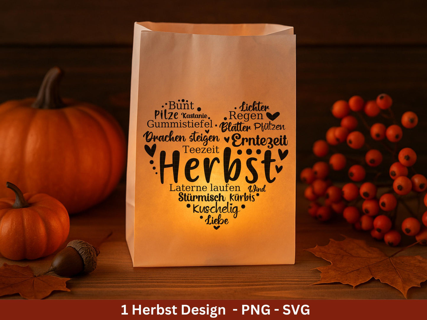 Deutsche Plotterdatei Herbst Herz - Herbstlich Willkommen - Herbst Svg - Herz Svg - Cricut Svg -Herbstgrüße - Herbstkranz - Herbstdeko DIY