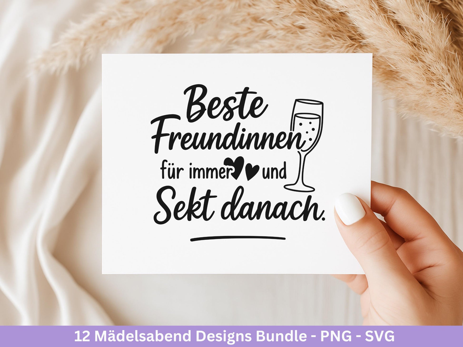 Plotterdatei Freundschaft - Party svg - Mädelsabend Svg - Sprüche Svg Girls Night - Geschenk Freundin - Sekt Svg - Untersetzer - Geburtstag