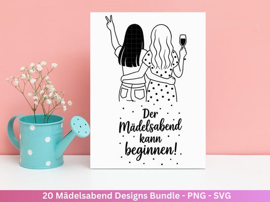Plotterdatei Freundschaft - Party svg - Mädelsabend Svg - Sprüche Svg Girls Night - Geschenk Freundin - Sekt Svg - Untersetzer - Geburtstag
