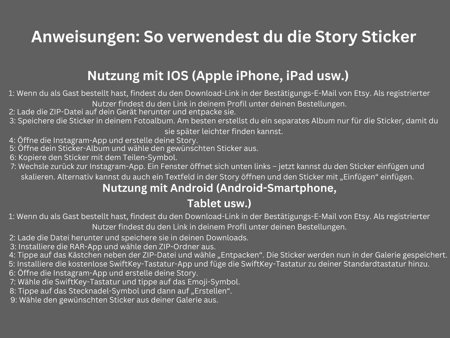 130 Instagram Story Sticker – Deutsch | Alltag | Kaffee | Humor | Home | Storysticker Daily | Basic | Kalligraphie | Guten Morgen | Sprüche