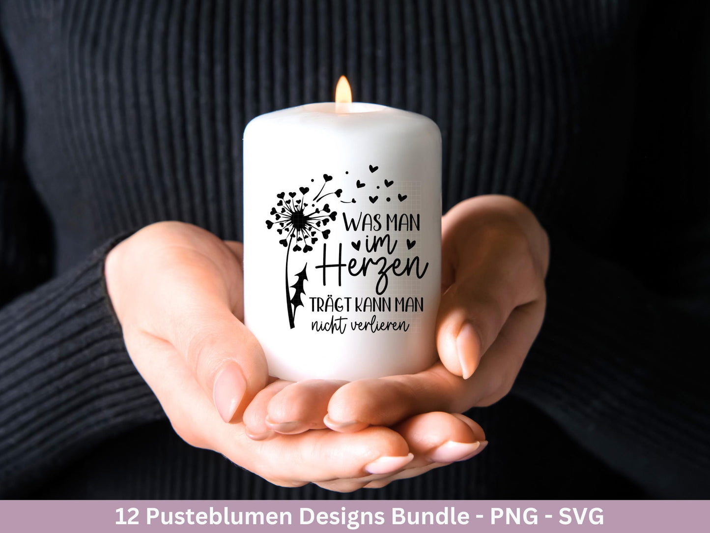 Plotterdatei Trauer - Abschied Svg - Pusteblume Svg Trauerkerzen - Trauersprüche - Trauerkarte - Abschied nehmen - Laserdatei Trauer Cricut