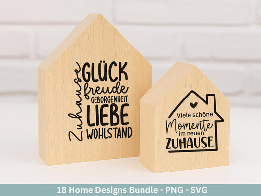 Plotterdatei Einzug svg - Home Zuhause Schriftzug Sprüche svg - Einzugsgeschenk - Umzug Svg - Haus Laserdatei Geschenk - Cricut Home Svg