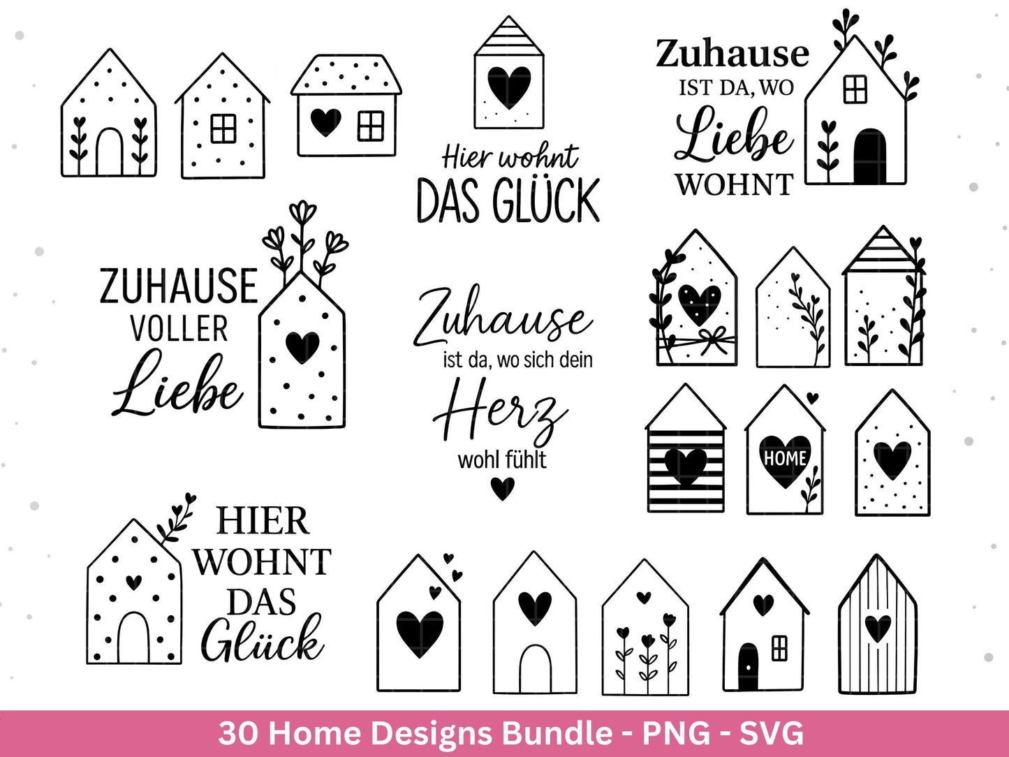 Plotterdatei Home svg - Zuhause Schriftzug Sprüche svg - Sprüche Plotterdatei - Cricut Silhouette - Plotterdatei - Laserdatei Geschenk