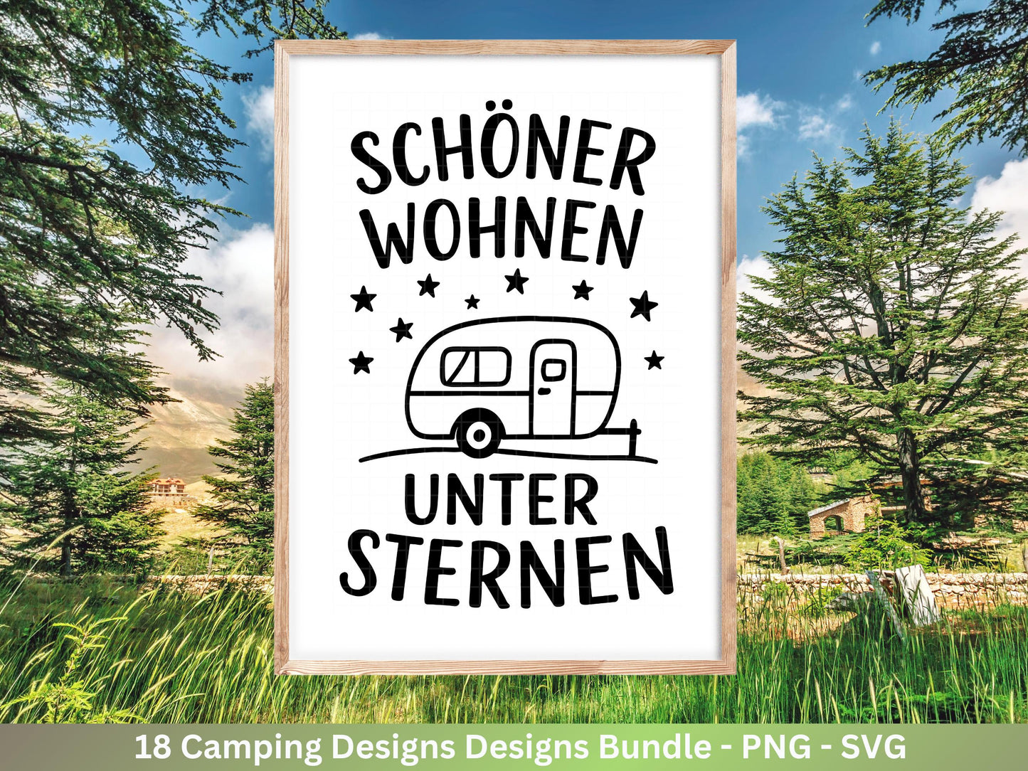 Deutsche Plotterdatei Camping Svg Wohnwagen Svg , Plotterdatei Camper, Camping Sprüche , Camping Wohnmobil , Laserdatei Zuhause Svg - Camper