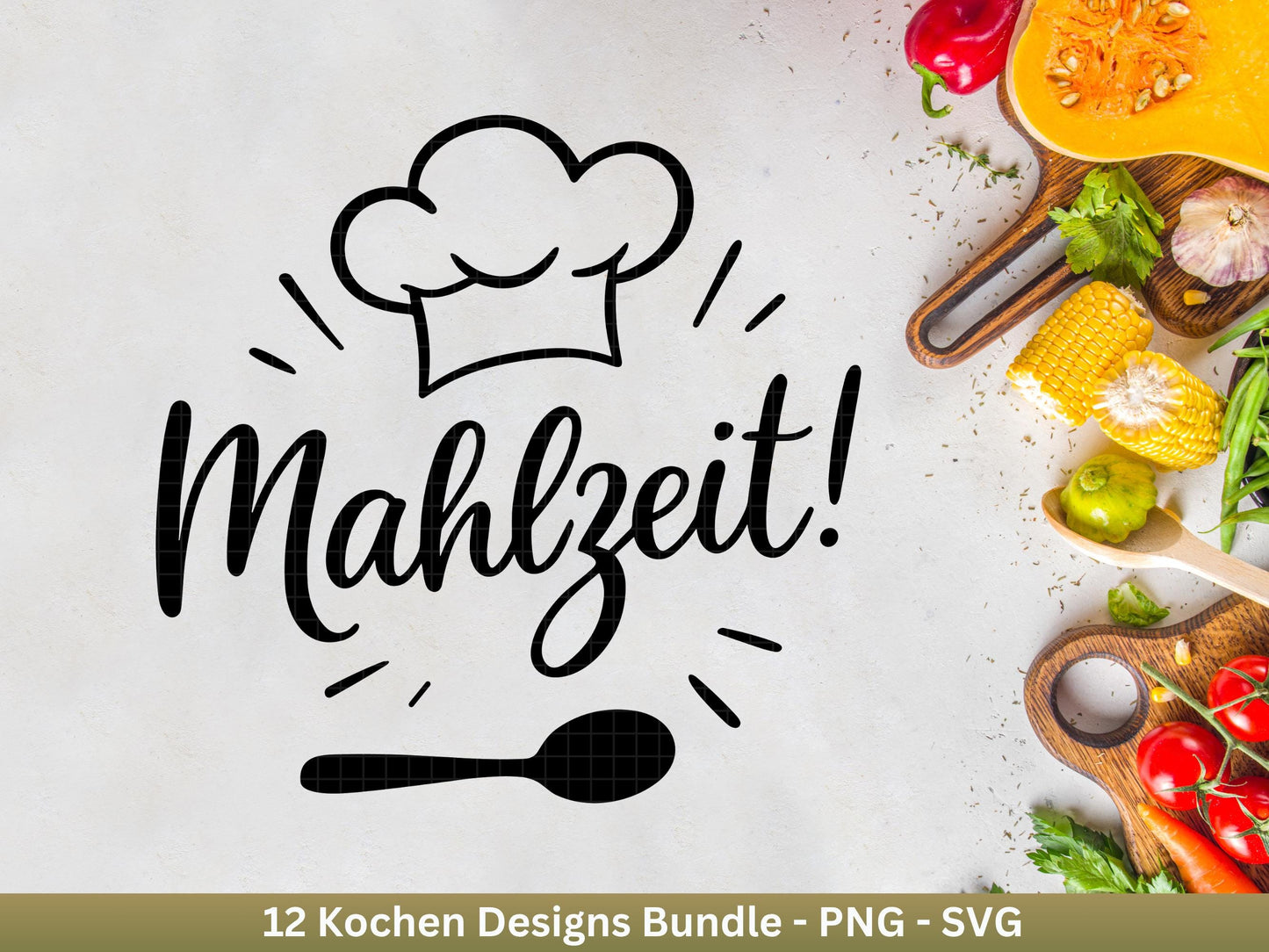 Plotterdatei Kochen SVG – Deutsche Küchensprüche – Küche Laserdatei – Chefkoch SVG – Geschenkidee Holzbrett – Weihnachten Deko – Cricut Svg