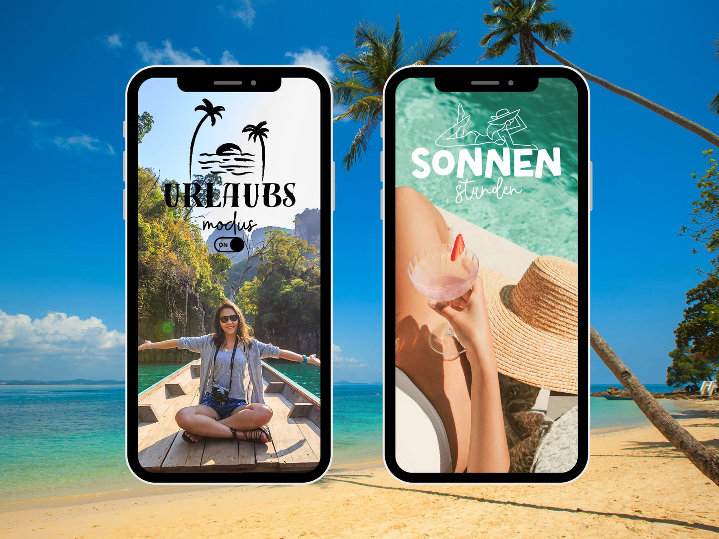 140 Instagram Story Sticker Sommer – Urlaubssticker für Insta Stories – Strand – Pool - Strand Sprüche – Sommer Content Creator Bundle Daily