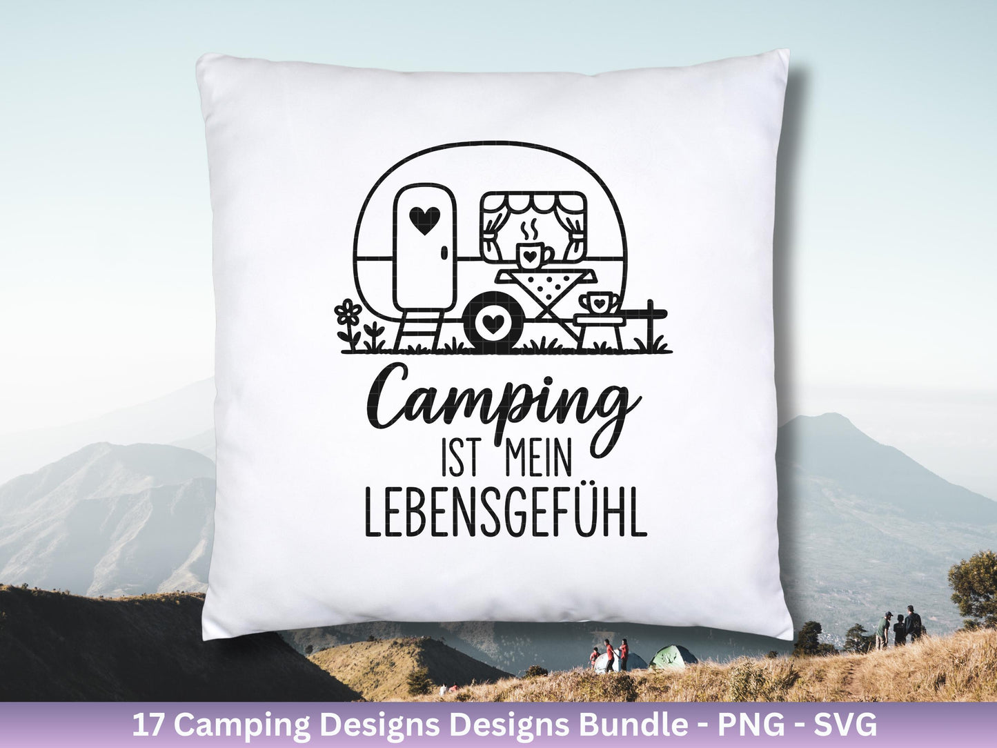 Deutsche Plotterdatei Camping Svg Wohnwagen Svg , Plotterdatei Camper, Camping Sprüche , Camping Wohnmobil , Laserdatei Zuhause Svg - Camper