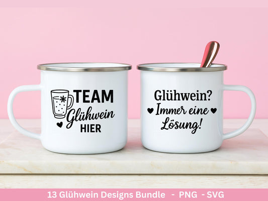 Plotterdatei Glühwein - Glühwein Svg Tassen Sprüche - Wein Svg - Plotterdatei Weihnachten - Laserdatei Glühwein - Cricut Weihnachtsmarkt svg