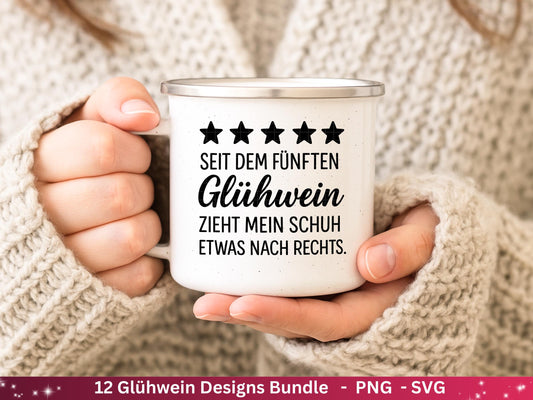 Plotterdatei Glühwein - Glühwein Svg Tassen Sprüche - Wein Svg - Plotterdatei Weihnachten - Laserdatei Glühwein - Cricut Weihnachten Svg Png