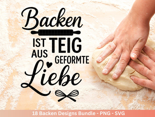 Deutsche Plotterdatei backen Weihnachten - backen svg Bundle - Plätzchen svg - Deutsche Sprüche backen - Cricut Silhouette - Laserdatei Holz