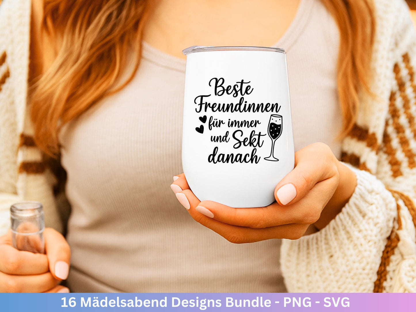 Plotterdatei Freundschaft - Party svg - Mädelsabend Svg - Sprüche Svg Girls Night - Geschenk Freundin - Sekt Svg - Untersetzer - Geburtstag