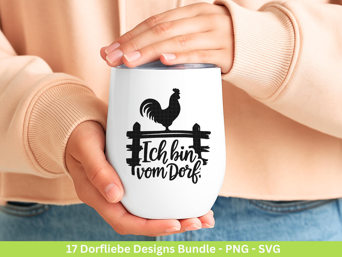 Plotterdatei Dorfkind SVG – Traktor & Bauernhof – Deutsche Dorfliebe Sprüche – Landleben Laserdatei - Cricut Silhouette Svg Datei - Geschenk