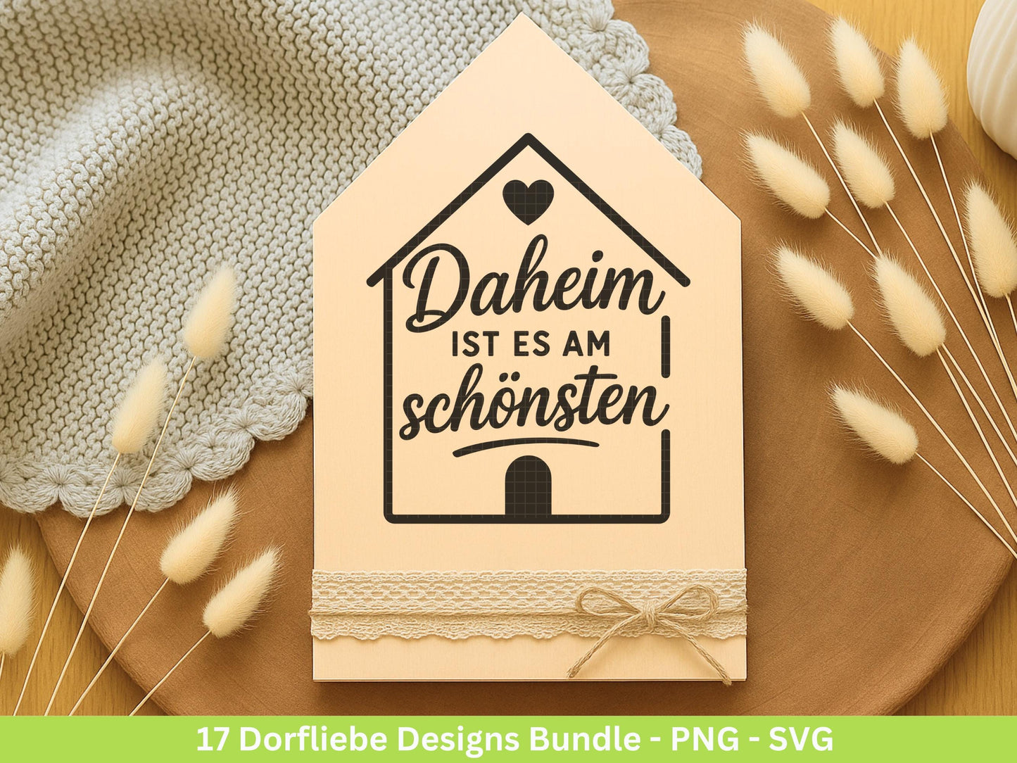 Plotterdatei Dorfkind SVG – Traktor & Bauernhof – Deutsche Dorfliebe Sprüche – Landleben Laserdatei - Cricut Silhouette Svg Datei - Geschenk