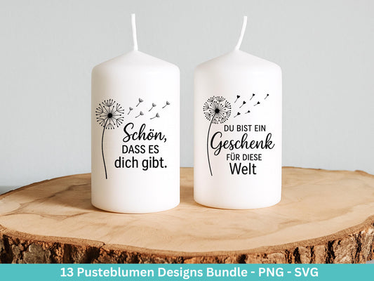 Deutsche Sprüche Plotterdatei - Positive Sprüche Svg - Pusteblumen Plotterdatei - Inspirierende Zitate - Pusteblumen Svg - Laserdatei Liebe