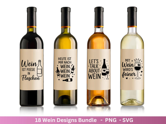 Deutsche Plotterdatei Wein Sprüche Bundle - Wein svg - Wein Sprüche Svg - Cricut Svg - Wine o clock - Alkohol svg - Untersetzer Sprüche