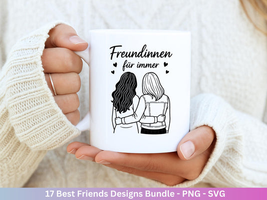 Deutsche Plotterdatei Beste Freundin - Geschenk Freundin - Schwester Svg - Freundschaftssprüche - Freundschaft Svg - Svg Datei Lasergeschenk