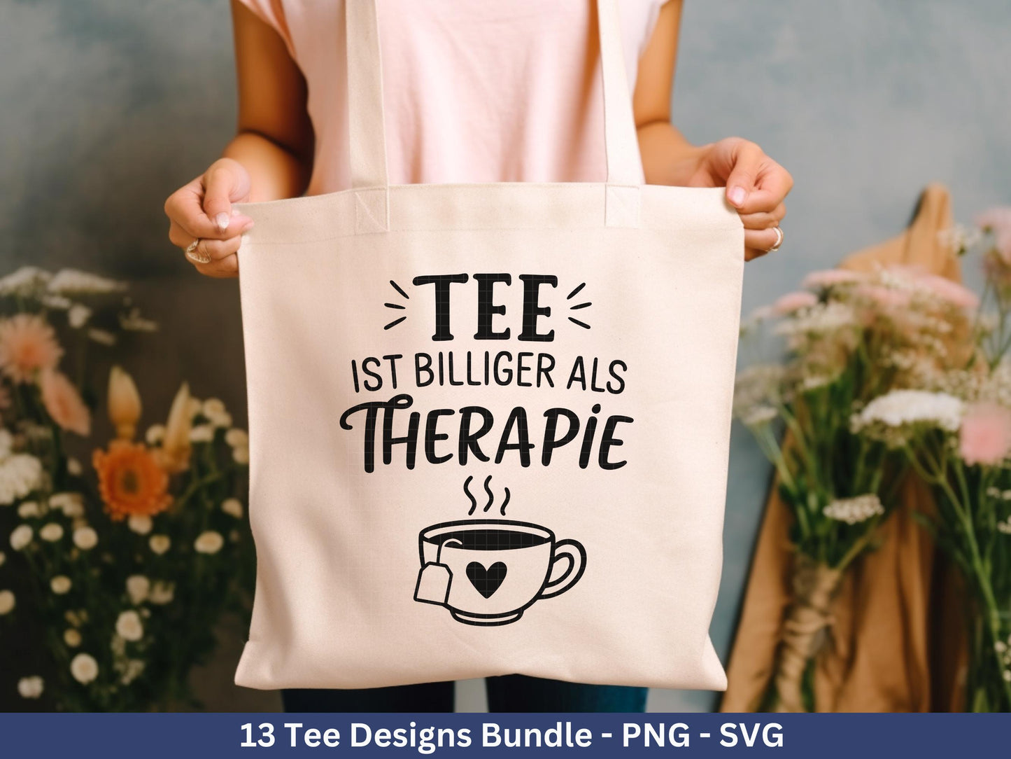 Plotterdatei Tee - Tee Svg Bundle - Teetasse Svg - Deutsche Sprüche Tee - Cricut - Lasercut - Teebeutel - Tee Sprüche Svg - Geschenkset Tee