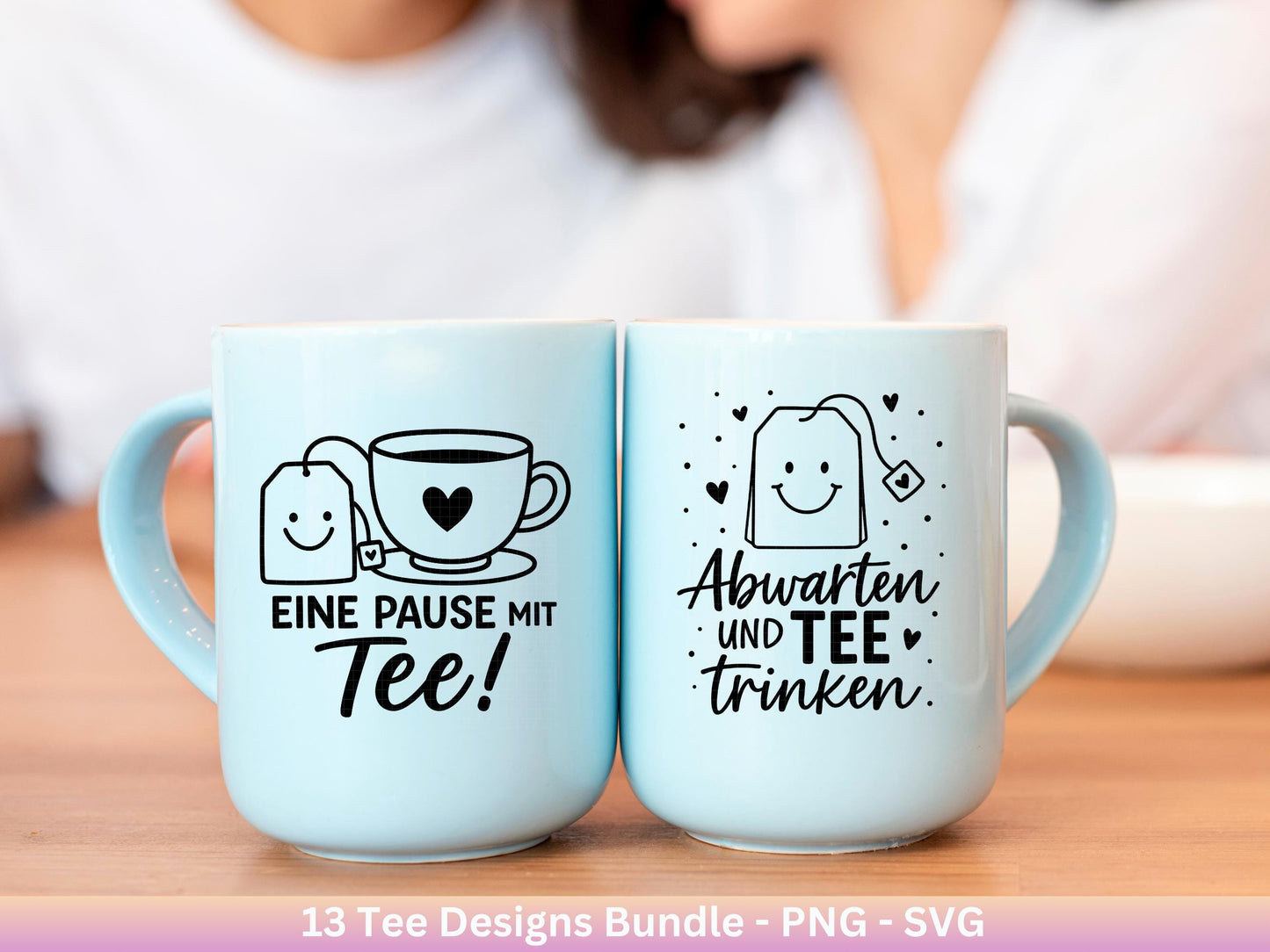 Plotterdatei Tee - Tee Svg Bundle - Teetasse Svg - Deutsche Sprüche Tee - Cricut - Lasercut - Teebeutel - Sprüche Svg - Geschenk Freundin