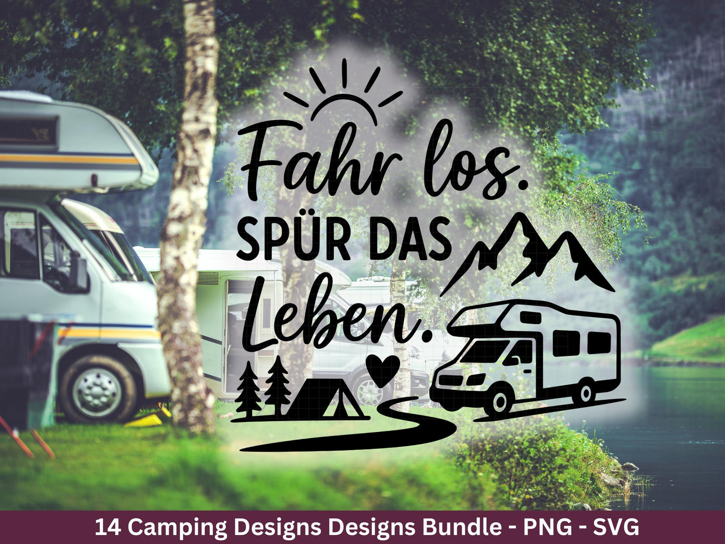 Deutsche Plotterdatei Camping Svg Wohnwagen Svg , Plotterdatei Camper, Camping Sprüche , Svg Datei Camping Wohnmobil , Laserdatei Camping
