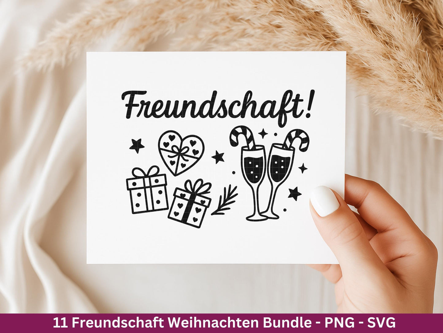 Plotterdatei Glühwein Sprüche Freundschaft – Weihnachten SVG – Glühwein Schriftzüge – Laserdatei Sprüche – Cricut Svg - Geschenk Weihnachten