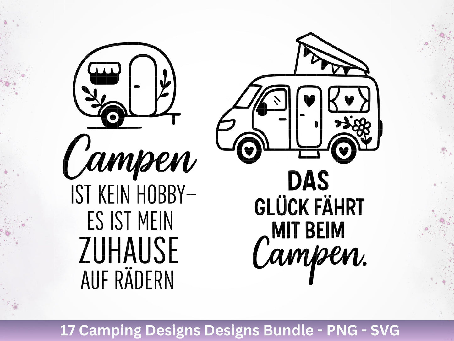 Deutsche Plotterdatei Camping Svg Wohnwagen Svg , Plotterdatei Camper, Camping Sprüche , Camping Wohnmobil , Laserdatei Zuhause Svg - Camper