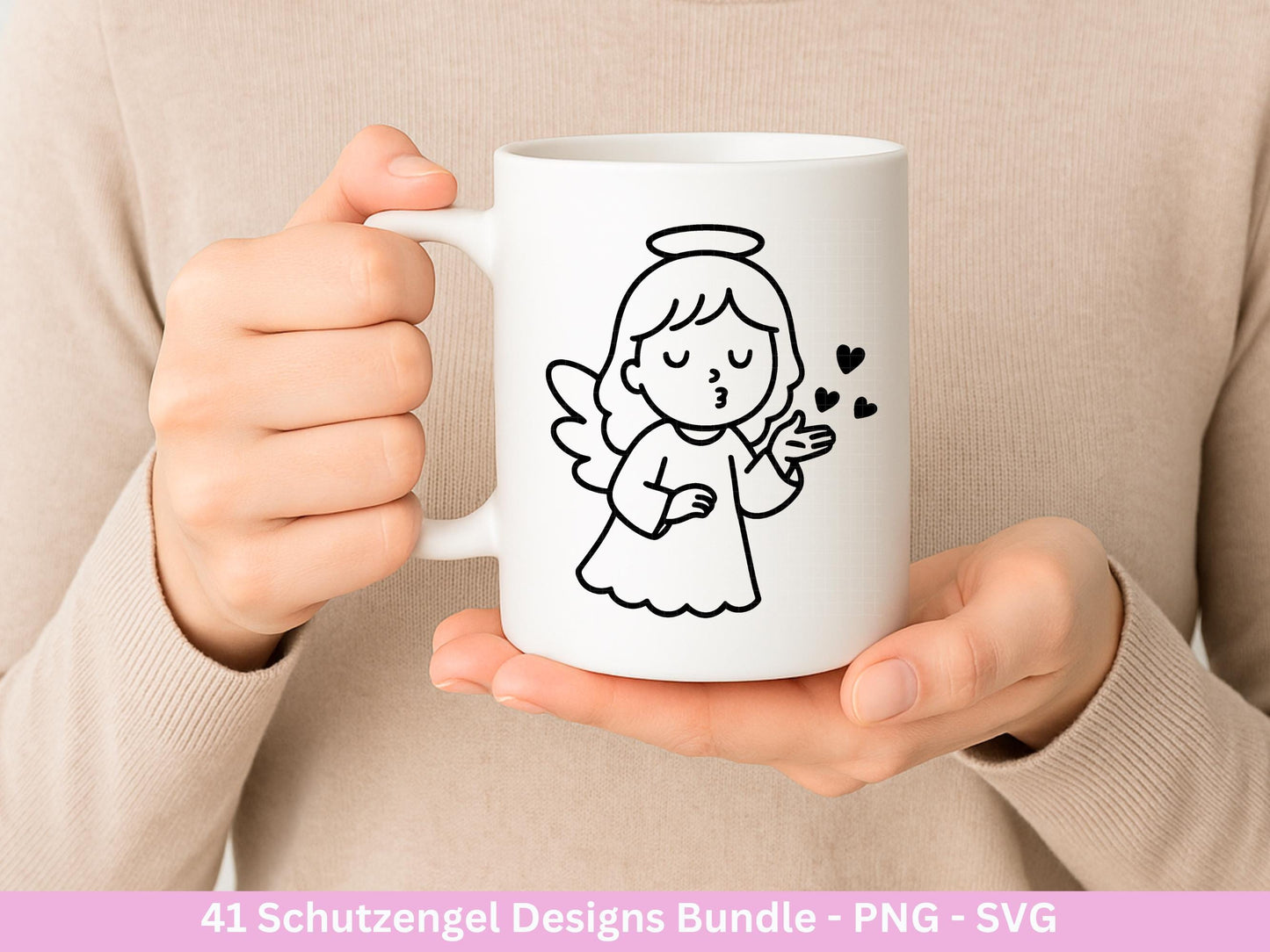 Plotterdatei Schutzengel - Engel Svg - Laser Cut Engel - Laserdatei Schutzengel Svg - Engel Schablonen Svg - Cricut Svg - Weihnachten Svg