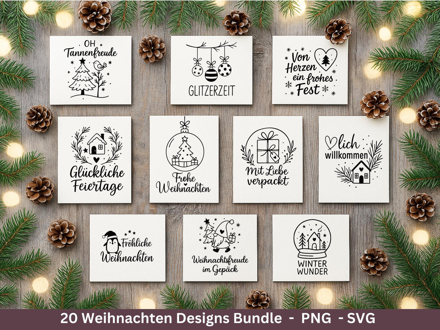 Plotterdatei Weihnachten Svg – Deutsche Schriftzüge Sprüche – Winter SVG – Wichtel Laserdatei Weihnachten – Cricut Silhouette Svg Datei Home