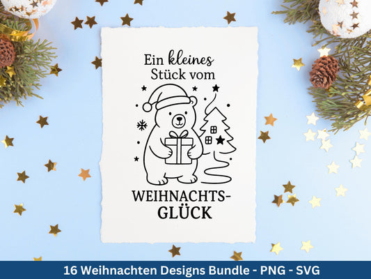Plotterdatei Weihnachten – Deutsche Sprüche Schriftzüge – Winter Svg – Weihnachtshäuser Svg – Cricut Silhouette - Geschenk Weihnachten Deko