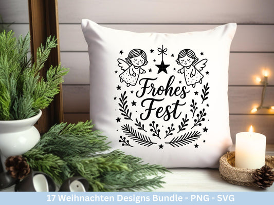 Plotterdatei Weihnachten – Deutsche Sprüche Schriftzüge – Winter Svg – Weihnachtshäuser Svg – Cricut Silhouette - Geschenk Weihnachten Deko