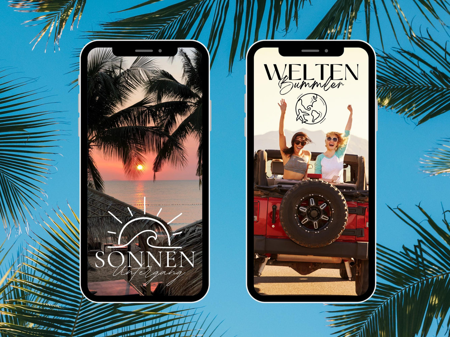 130 Instagram Story Sticker Reisen – Urlaub & Travel PNGs – Sommer, Strand, Pool – Insta Content Bundle für Daily Stories Creator - Travel