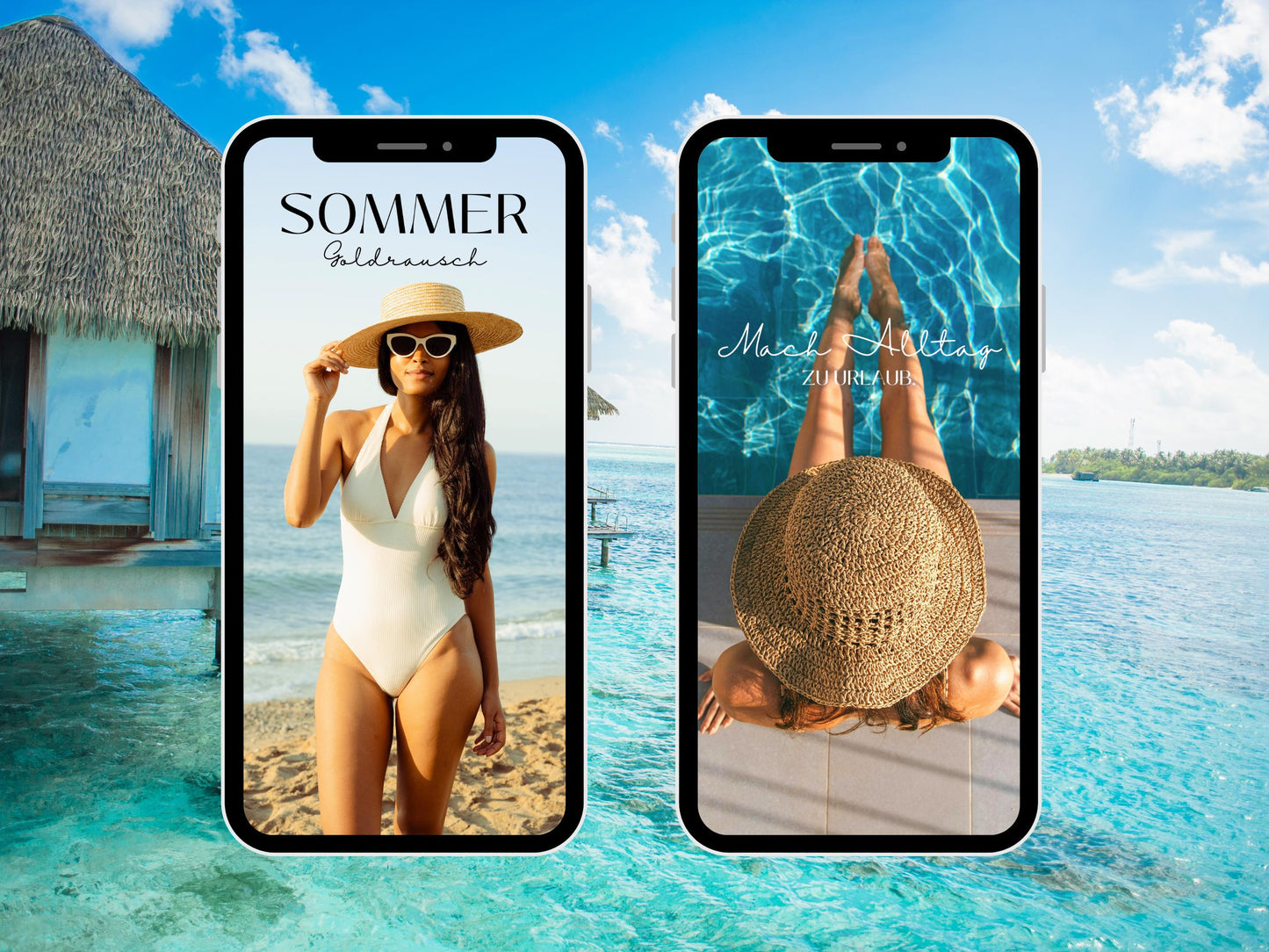 140 Instagram Story Sticker Sommer – Urlaubssticker für Insta Stories – Strand – Pool - Strand Sprüche – Sommer Content Creator Bundle Daily