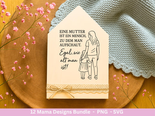 Deutsche Plotterdatei Mama - Muttertag Svg - Mama svg - Deutsche Sprüche Svg - Familie Svg - Cricut svg - Laserdatei Mama - Geschenk Mama