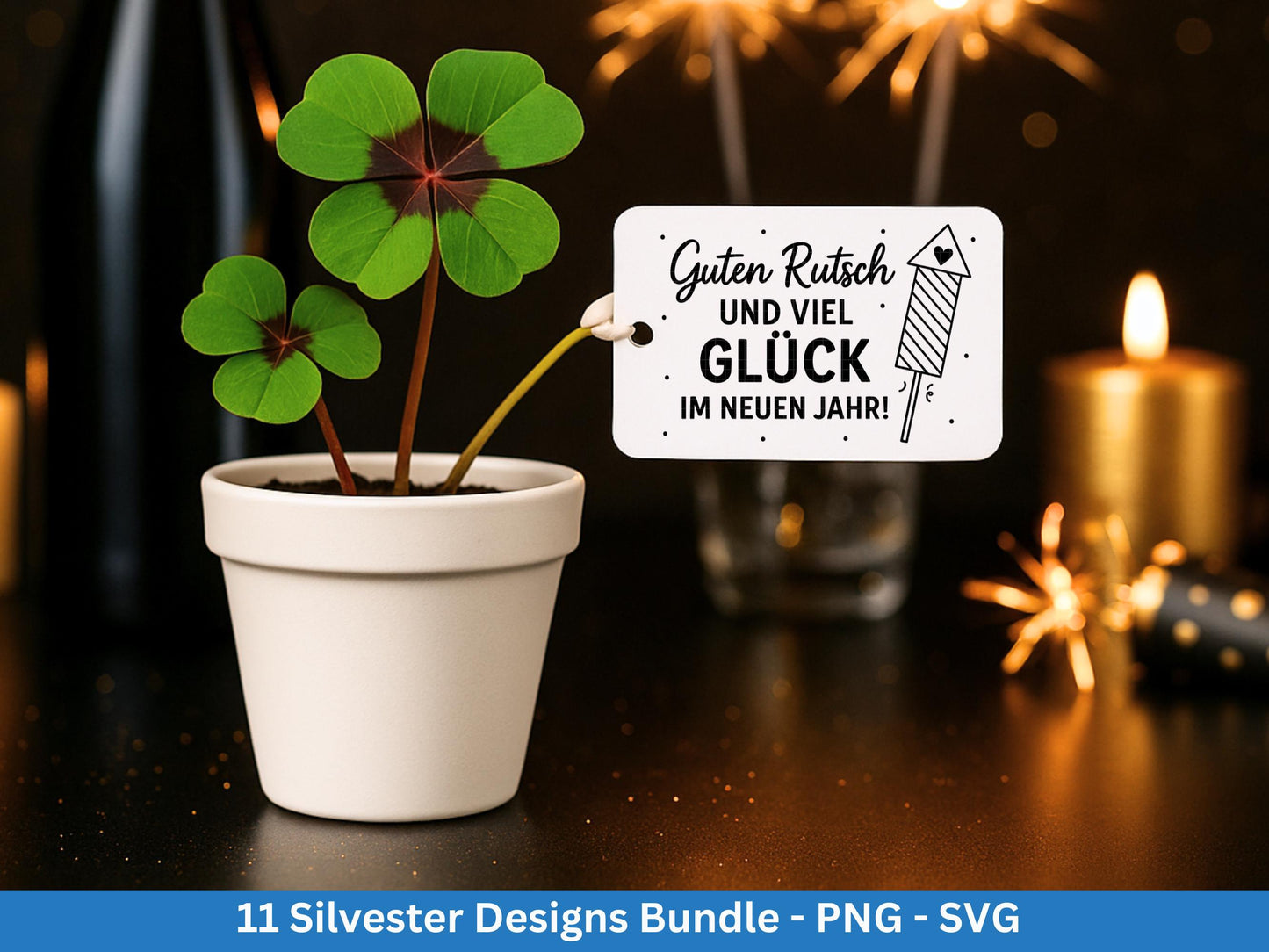 Silvester Plotterdatei - Deutsche Sprüche Svg - Weihnachten Svg - Frohes Neues Jahr 2026 - Silvester Laserdatei - Glücksschwein svg - Glück