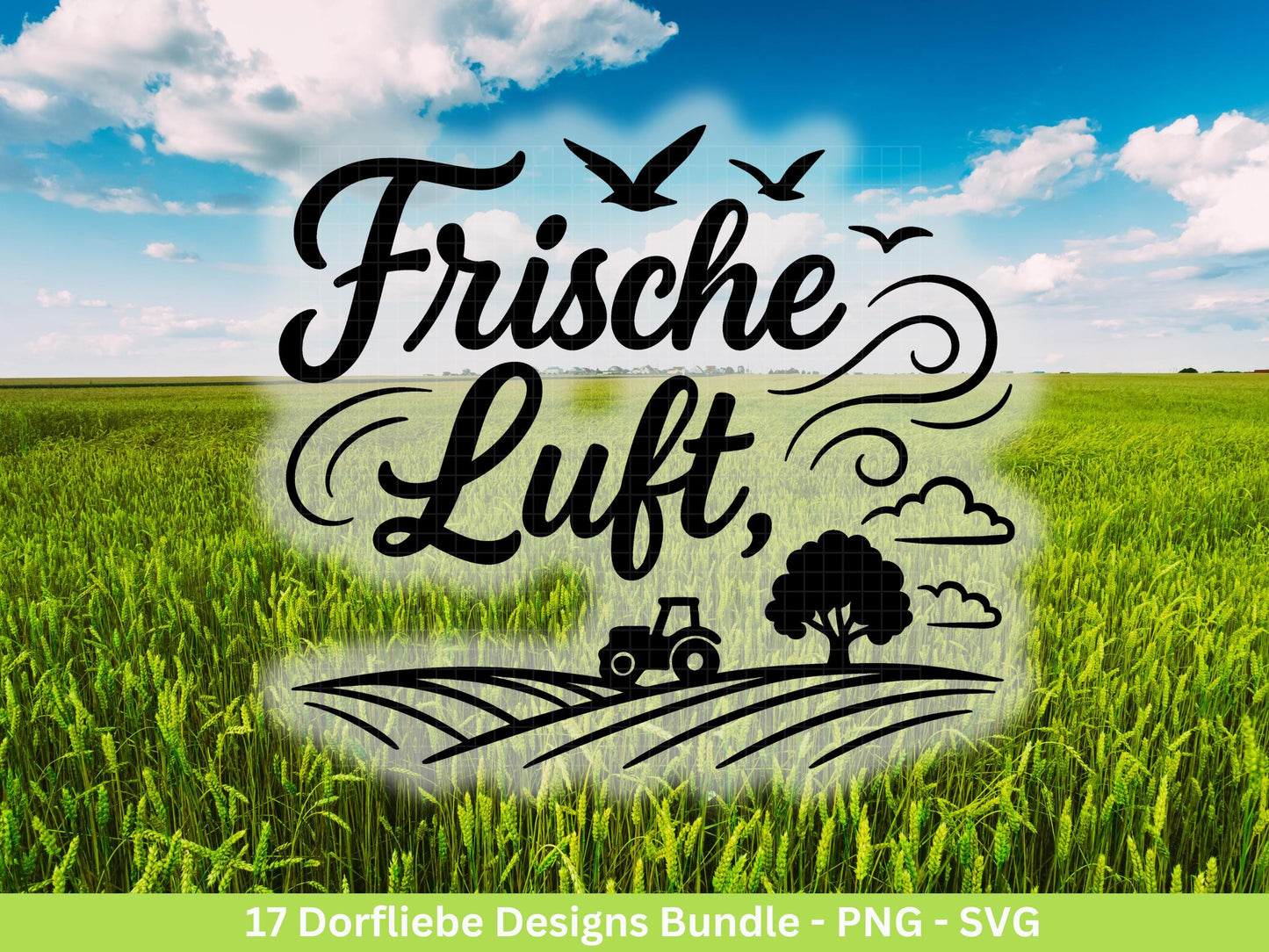 Plotterdatei Dorfkind SVG – Traktor & Bauernhof – Deutsche Dorfliebe Sprüche – Landleben Laserdatei - Cricut Silhouette Svg Datei - Geschenk