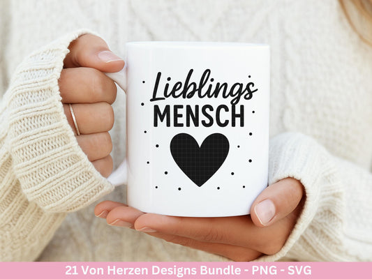 Deutsche Plotterdatei Herzensmensch- Danke Svg - Beste Freundin Svg - Von Herzen svg Cricut - Lieblingsmensch Svg - Geschenk Weihnachten