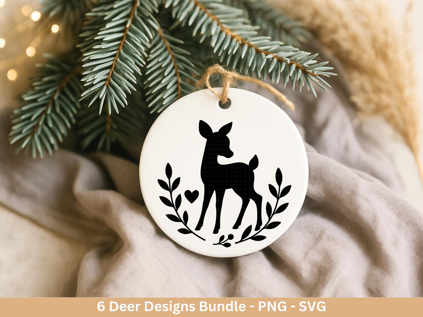 Hirsch Plotterdatei - Weihnachten Plotterdatei Svg - Hirschkranz svg - Laserdatei Weihnachten - Silhouette Cricut - Weihnachtsdekoration