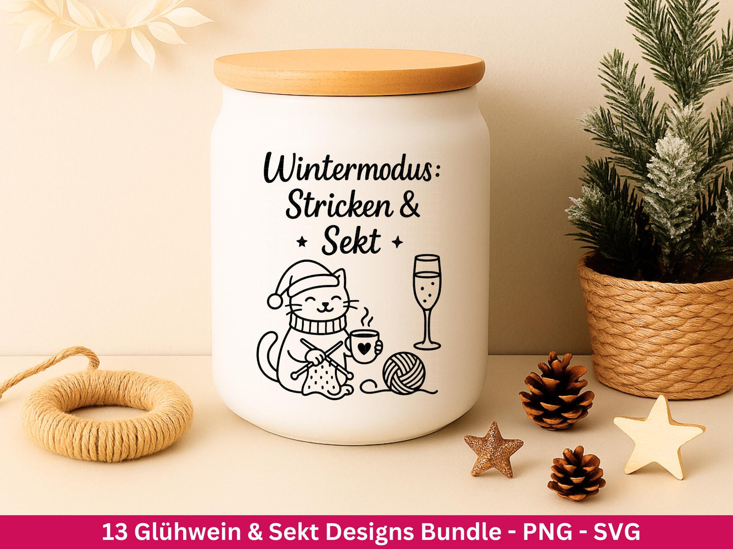 Plotterdatei Glühwein Sprüche – Sekt Svg - Weihnachten SVG – Glühwein Schriftzüge – Laserdatei Sprüche – Cricut Svg - Einhorn Svg - Geschenk