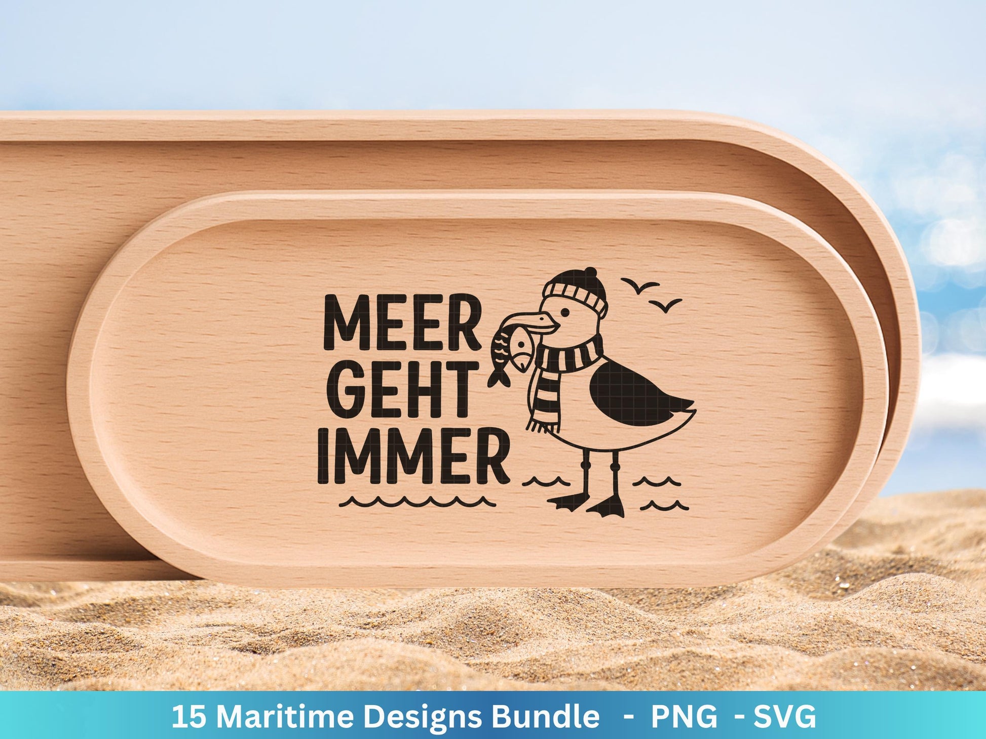Plotterdatei Maritim - Moin Svg - Maritim Svg - Leuchtturm Svg - Möwen Svg - Nordsee & Ostsee - Laserdatei Möwe - Deutsche Sprüche Svg Datei