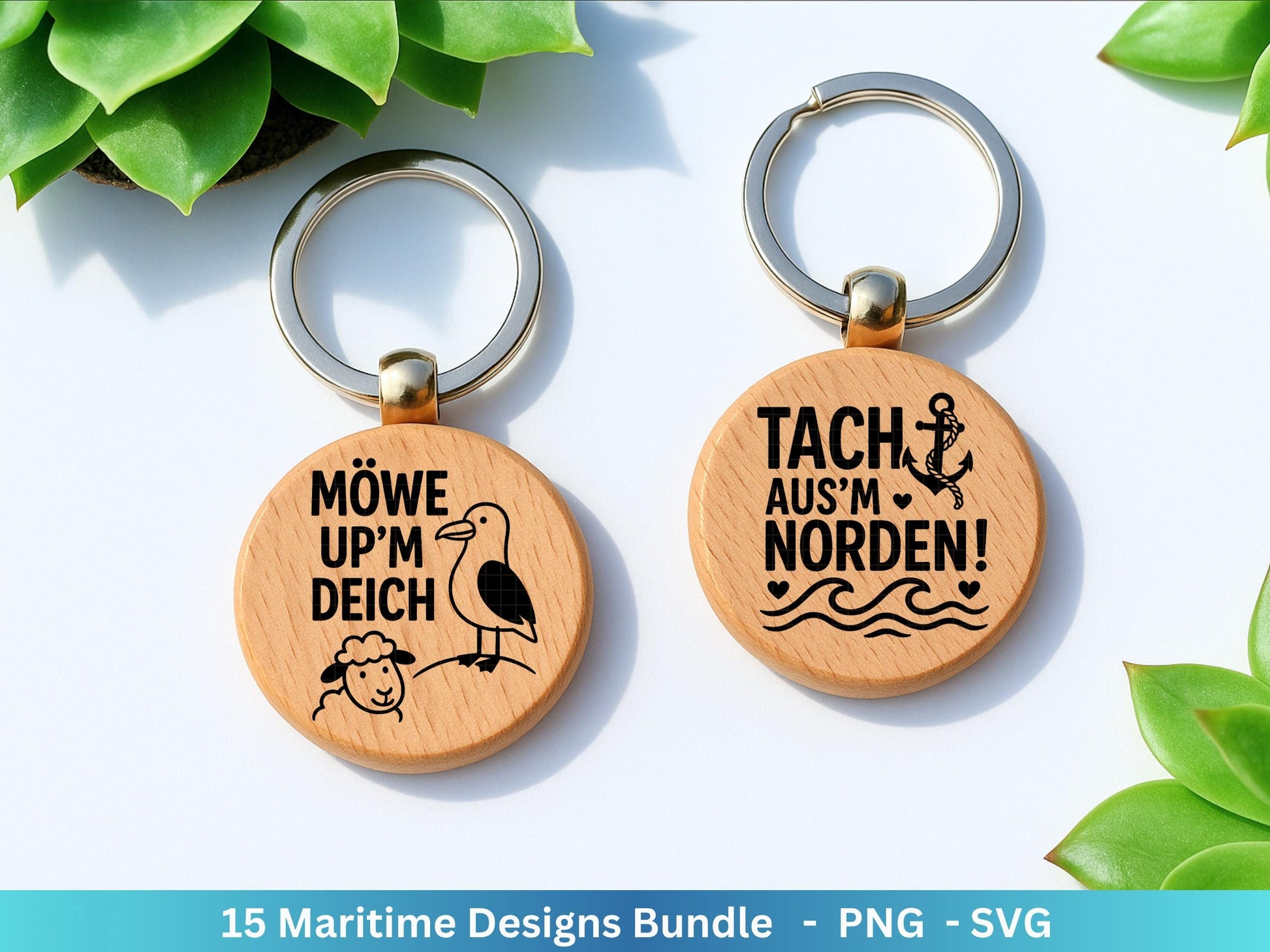 Plotterdatei Maritim - Moin Svg - Maritim Svg - Leuchtturm Svg - Möwen Svg - Nordsee & Ostsee - Laserdatei Möwe - Deutsche Sprüche Svg Datei